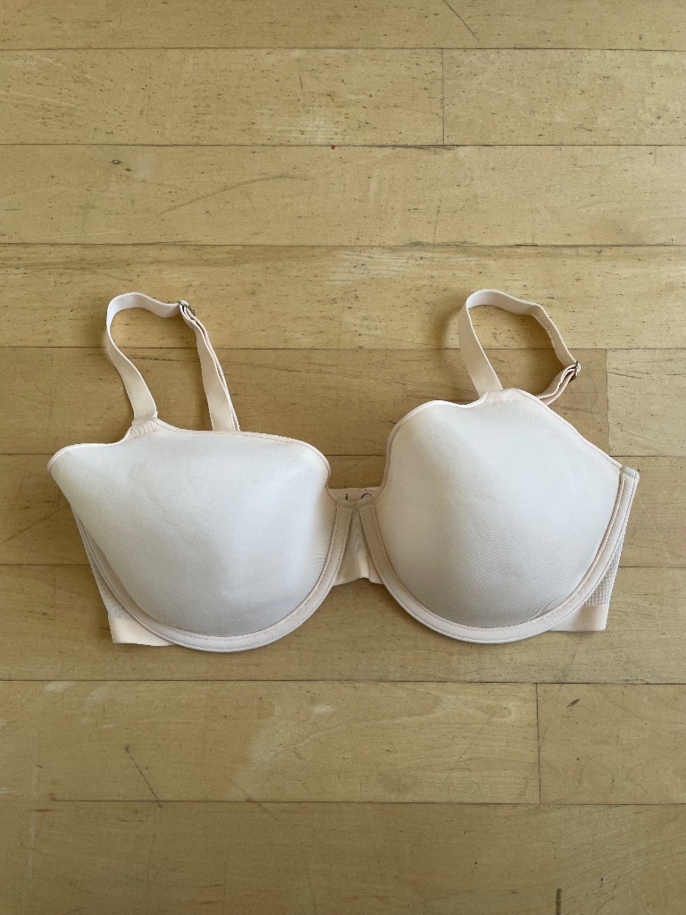 CUUP Lightly Padded Mesh Underwire Bra - 36F (Nude / Beige / Ivory)
